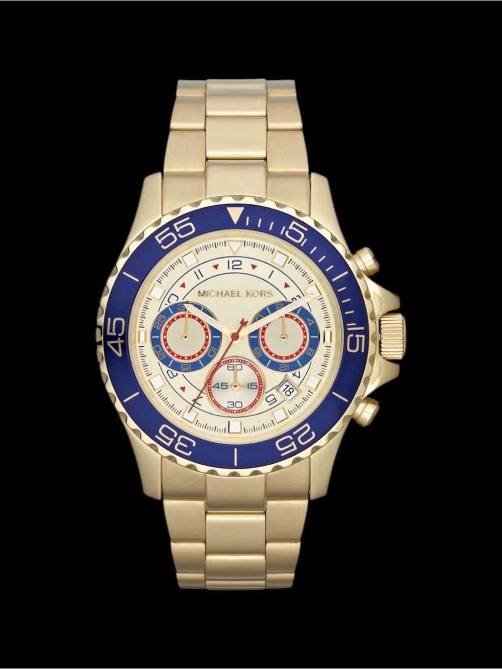 Michael Kors Gold & Blue Everest Chronograph Watch